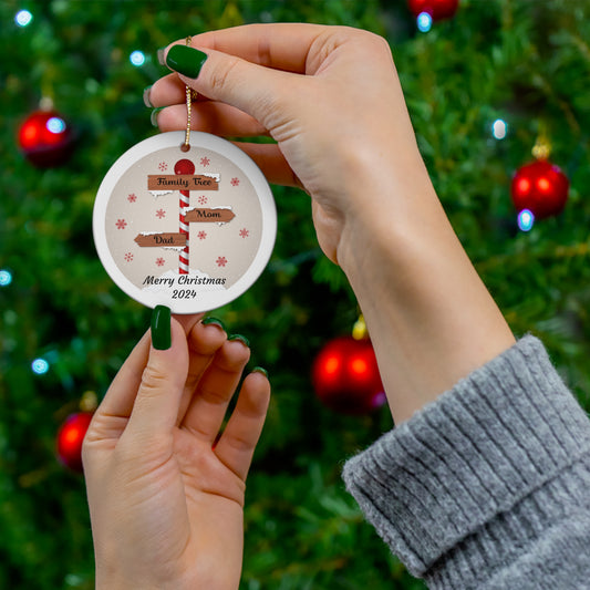 Personalized Family Ornament - Merry Christmas 2024