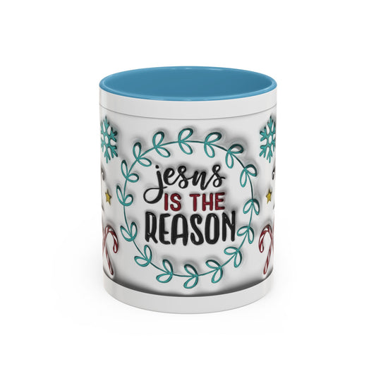 Jesus is the Reason" Accent Coffee Mug (11oz) – Special Edition