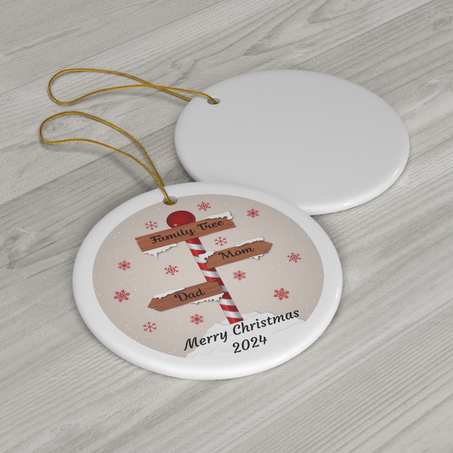 Personalized Family Ornament - Merry Christmas 2024