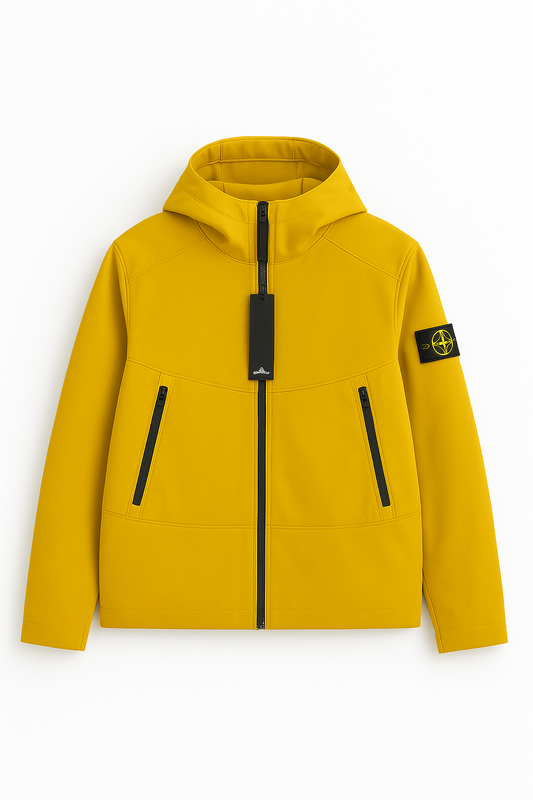 veste Soft Shell signée Stone Island - Jaune