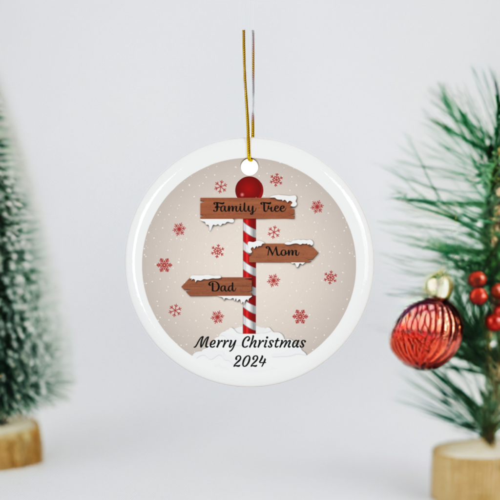 Personalized Family Ornament - Merry Christmas 2024