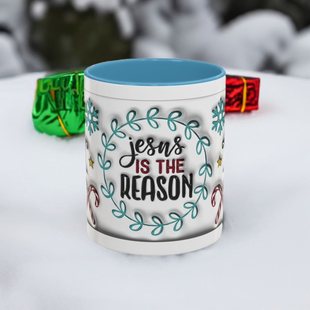 Jesus is the Reason" Accent Coffee Mug (11oz) – Special Edition