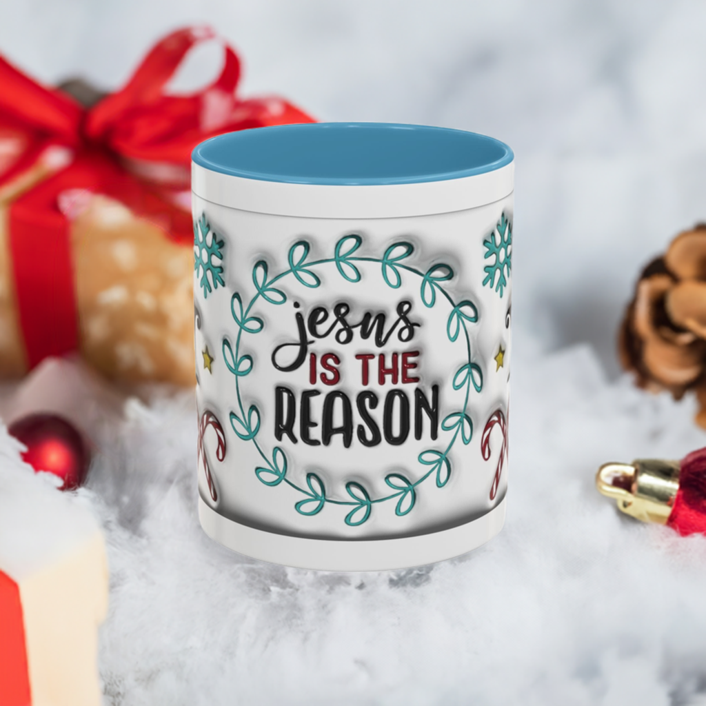 Jesus is the Reason" Accent Coffee Mug (11oz) – Special Edition