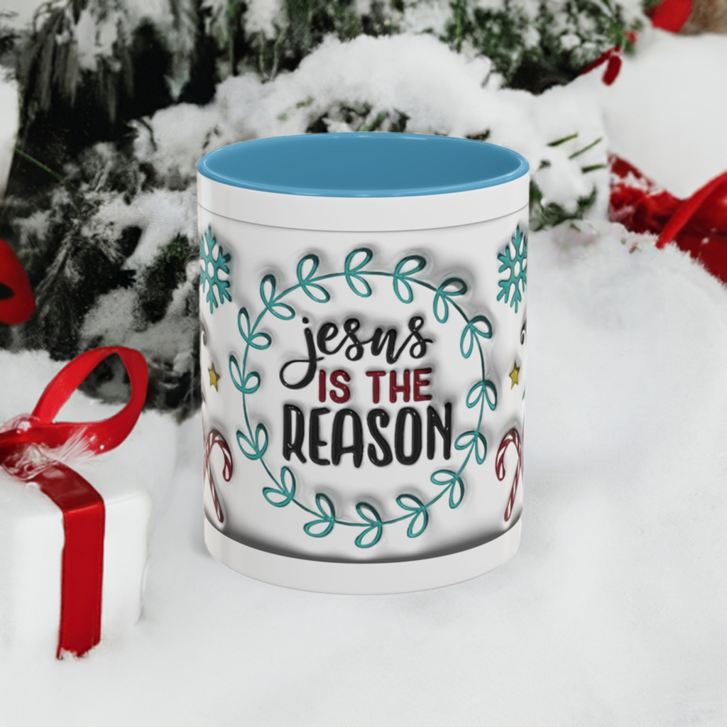 Jesus is the Reason" Accent Coffee Mug (11oz) – Special Edition