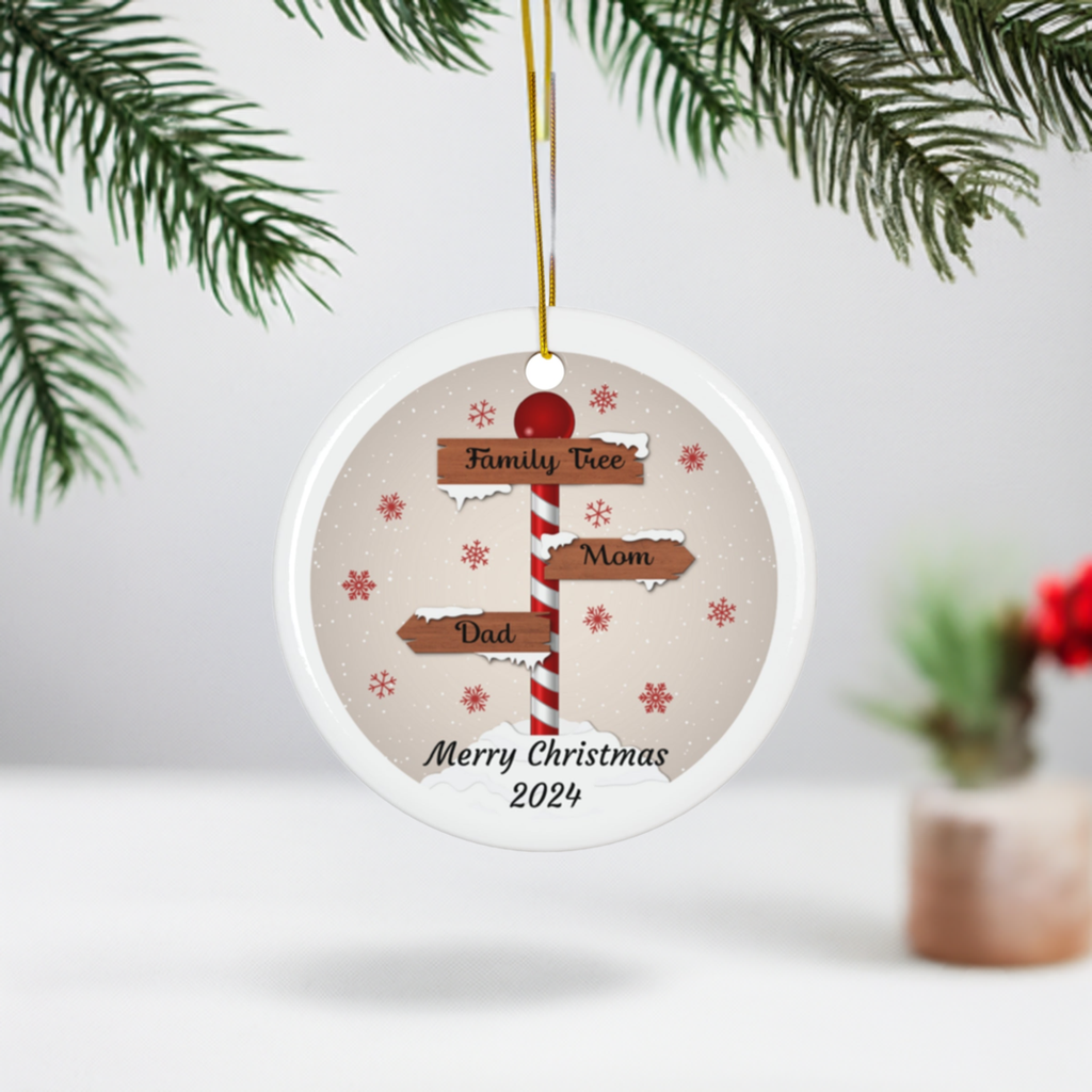 Personalized Family Ornament - Merry Christmas 2024