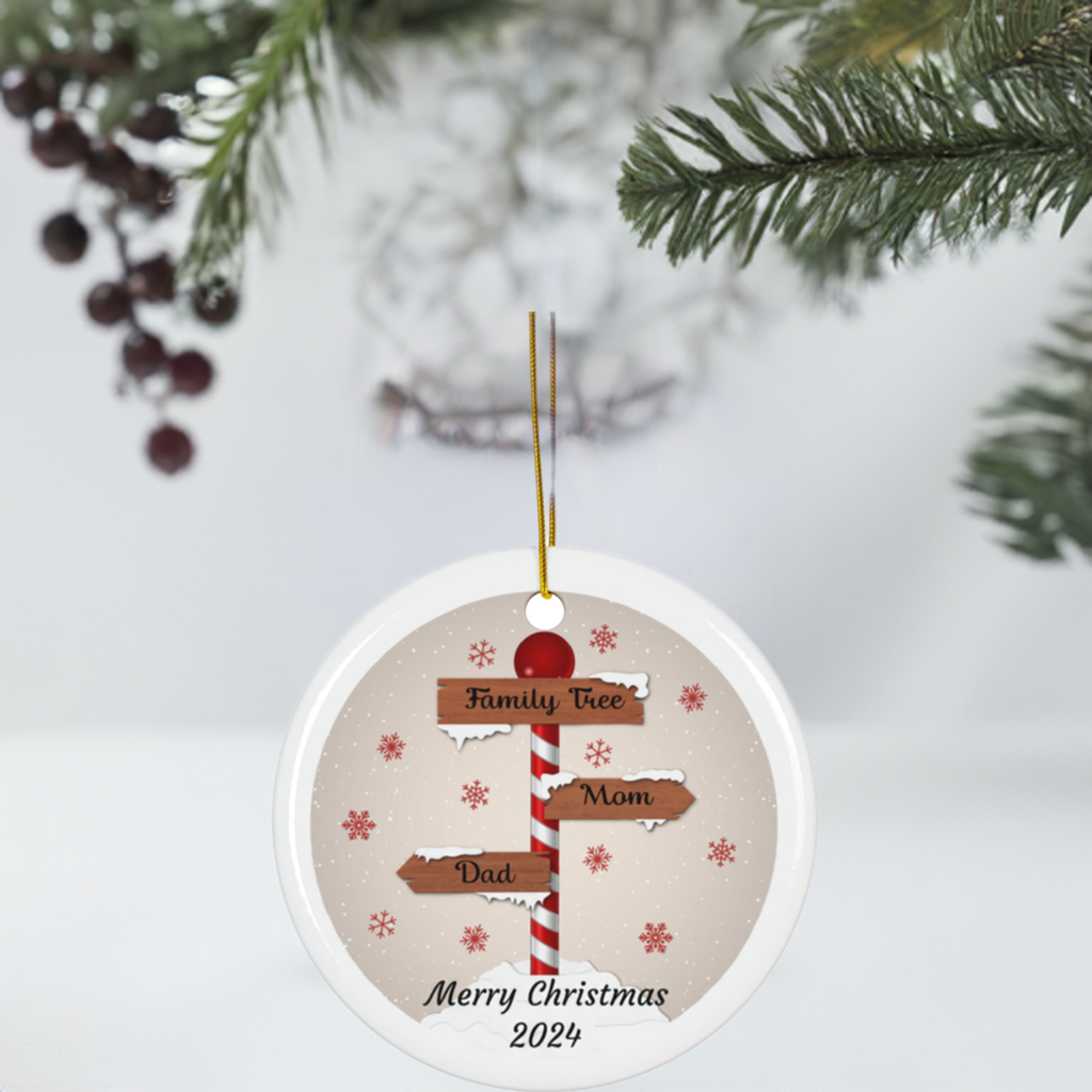 Personalized Family Ornament - Merry Christmas 2024