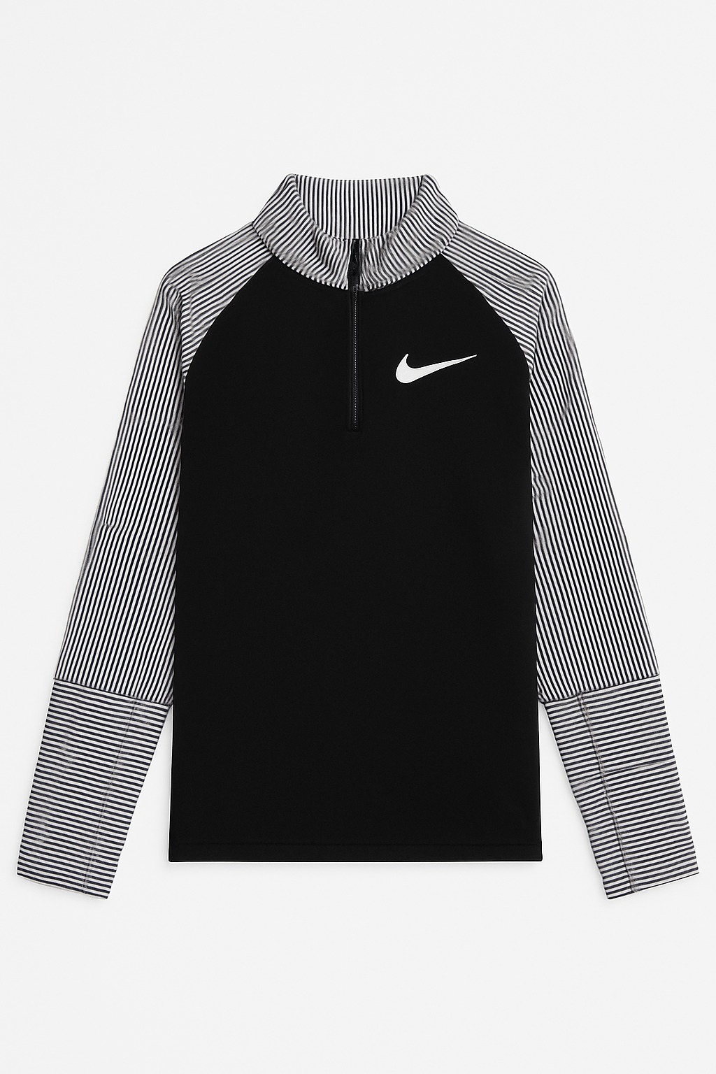 Haut Nike Zabuza Therma-FIT 1/4 Zip Noir et Rayé