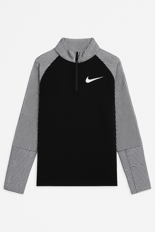 Haut Nike Zabuza Therma-FIT 1/4 Zip Noir et Rayé